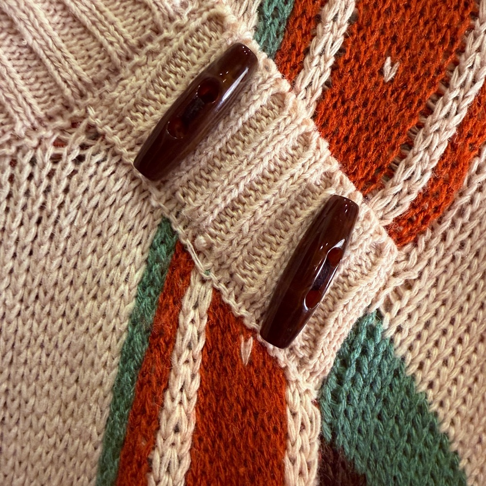 Show Me Your MuMu Women’s Southwest Baja Knit Sweater Poncho O/S - Picture 6 of 9